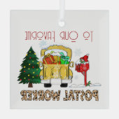 Ornement En Verre À nos Favoris Postal Worker Noël (Verso)