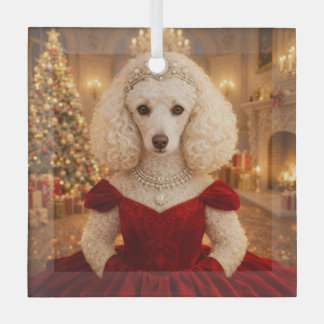 Ornement En Verre A Poodle Christmas Holiday 