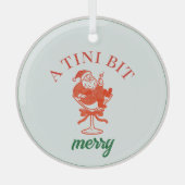 Ornement En Verre A Tini Bit Merry Christmas Santa Claus (Recto)