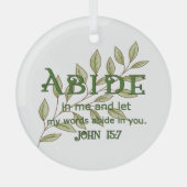 Ornement En Verre Abide En Moi Christian (Recto)