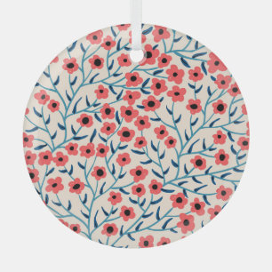 Ornement En Verre Abstrait floral : Motif Vintage florissant.