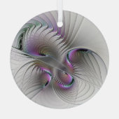 Ornement En Verre Abstrait moderne Shy Imaginaire Figure Fractal Art (Verso)