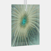 Ornement En Verre Abstrait Sage Green Imaginaire Fleur Fractal Art (Avant droite)
