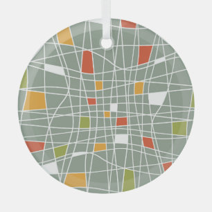 Ornement En Verre Abstrait sans fil : Design Motif moderne.