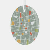Ornement En Verre Abstrait sans fil : Design Motif moderne. (Avant gauche)