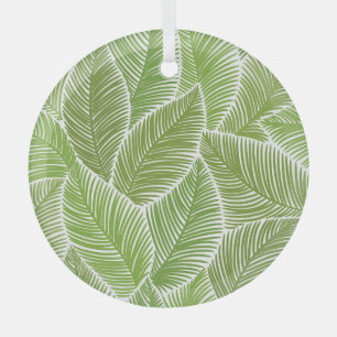 Ornement En Verre Abstrait vert fleuri, arrière - plan sans soudure.