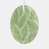 Ornement En Verre Abstrait vert fleuri, arrière - plan sans soudure. (Avant gauche)