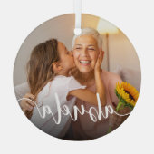 Ornement En Verre Abuela Grandma superposition de script (Verso)