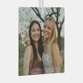 Ornement En Verre Add Your Own Custom Photo (Avant droite)