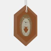 Ornement En Verre Adorable Coeur de hérisson (Avant droite)