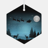 Ornement En Verre Adorable Rindeer La Nuit (Verso)