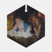 Ornement En Verre Adoration des bergers - Honthorst - Noël (Verso)