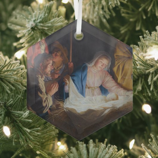 Ornement En Verre Adoration des bergers - Honthorst - Noël (Insitu)