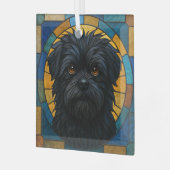 Ornement En Verre Affenpinscher Chien "Verre Tiré" (Avant gauche)