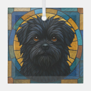 Ornement En Verre Affenpinscher Chien "Verre Tiré"