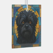 Ornement En Verre Affenpinscher Chien "Verre Tiré" (Avant droite)