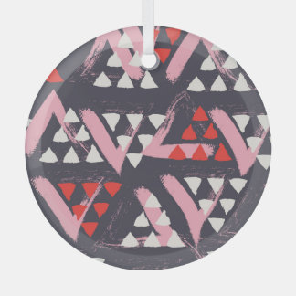 Ornement En Verre Affichage Motif Artistique à main