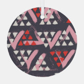 Ornement En Verre Affichage Motif Artistique à main (Verso)