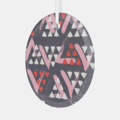 Ornement En Verre Affichage Motif Artistique à main (Avant gauche)