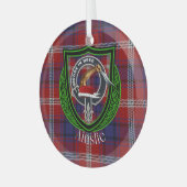 Ornement En Verre Ainslie Scottish Clan Tartan & Crest (Avant gauche)