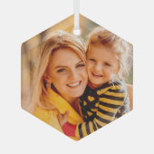 Ornement En Verre Ajouter votre propre Modèle photo (Recto)