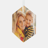 Ornement En Verre Ajouter votre propre Modèle photo (Avant gauche)