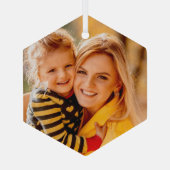 Ornement En Verre Ajouter votre propre Modèle photo (Verso)