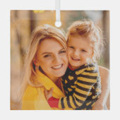 Ornement En Verre Ajouter votre propre Modèle photo (Recto)