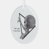 Ornement En Verre Alien gris, la vérité est là (Avant gauche)