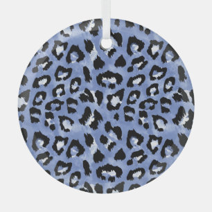 Ornement En Verre Allure de la peau animale : léopard d'aquarelle