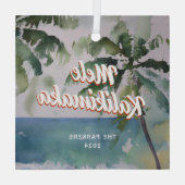 Ornement En Verre Aloha Hawaiian (Verso)