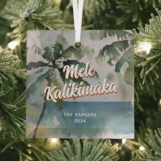 Ornement En Verre Aloha Hawaiian (Insitu)