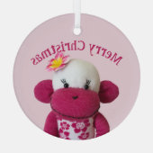 Ornement En Verre Aloha Sock Monkey(Girl) (Verso)