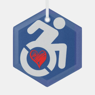Ornement En Verre Amour Handicap
