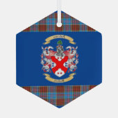 Ornement En Verre Anderson Crest avec Anderson Tartan. (Verso)