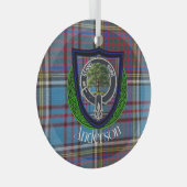 Ornement En Verre Anderson Scottish Clan Tartan & Crest (Avant droite)