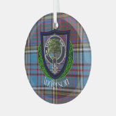 Ornement En Verre Anderson Scottish Clan Tartan & Crest (Avant gauche)