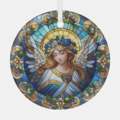 Ornement En Verre Ange de Noël en verre tendu (Recto)