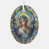 Ornement En Verre Ange de Noël en verre tendu (Avant gauche)