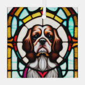 Ornement En Verre Anglais Cocker Spaniel "Verre Tiré" (Verso)