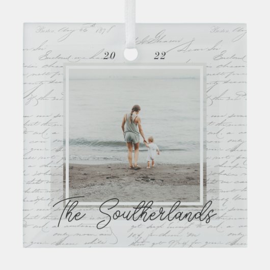 Ornement En Verre Année Plein de souvenirs Famille Photo souvenir (Recto)