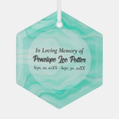 Ornement En Verre Aqua Sea Waves Memorial Keepsaké Suncatcher (Recto)