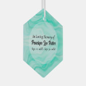 Ornement En Verre Aqua Sea Waves Memorial Keepsaké Suncatcher (Avant droite)