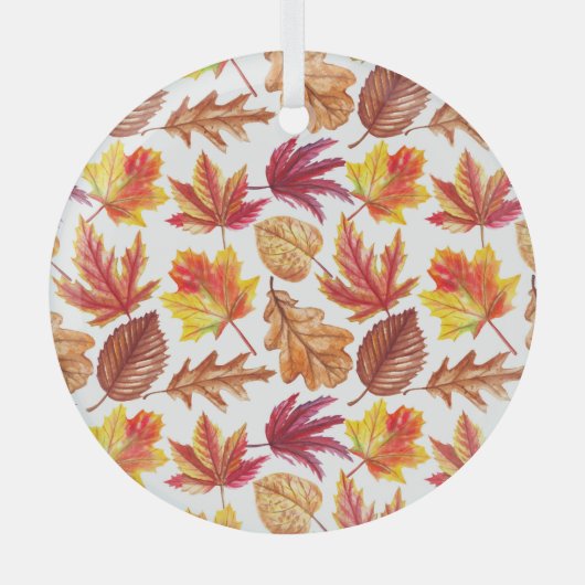 Ornement En Verre Aquarelle botanique d'automne, composition transpa (Recto)