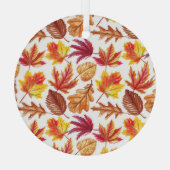 Ornement En Verre Aquarelle botanique d'automne, composition transpa (Verso)