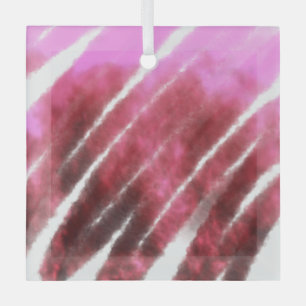 Ornement En Verre Aquarelle de marron rose éclaboussures abstraites 