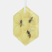 Ornement En Verre Aquarelle Honeypeb Bee Bee Bees (Avant gauche)