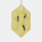 Ornement En Verre Aquarelle Honeypeb Bee Bee Bees (Avant droite)
