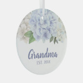 Ornement En Verre Aquarelle Hydrangea Nouveau grand (Avant droite)