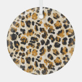 Ornement En Verre Aquarelle peau léopard, dégradé cravate-teint. (Recto)